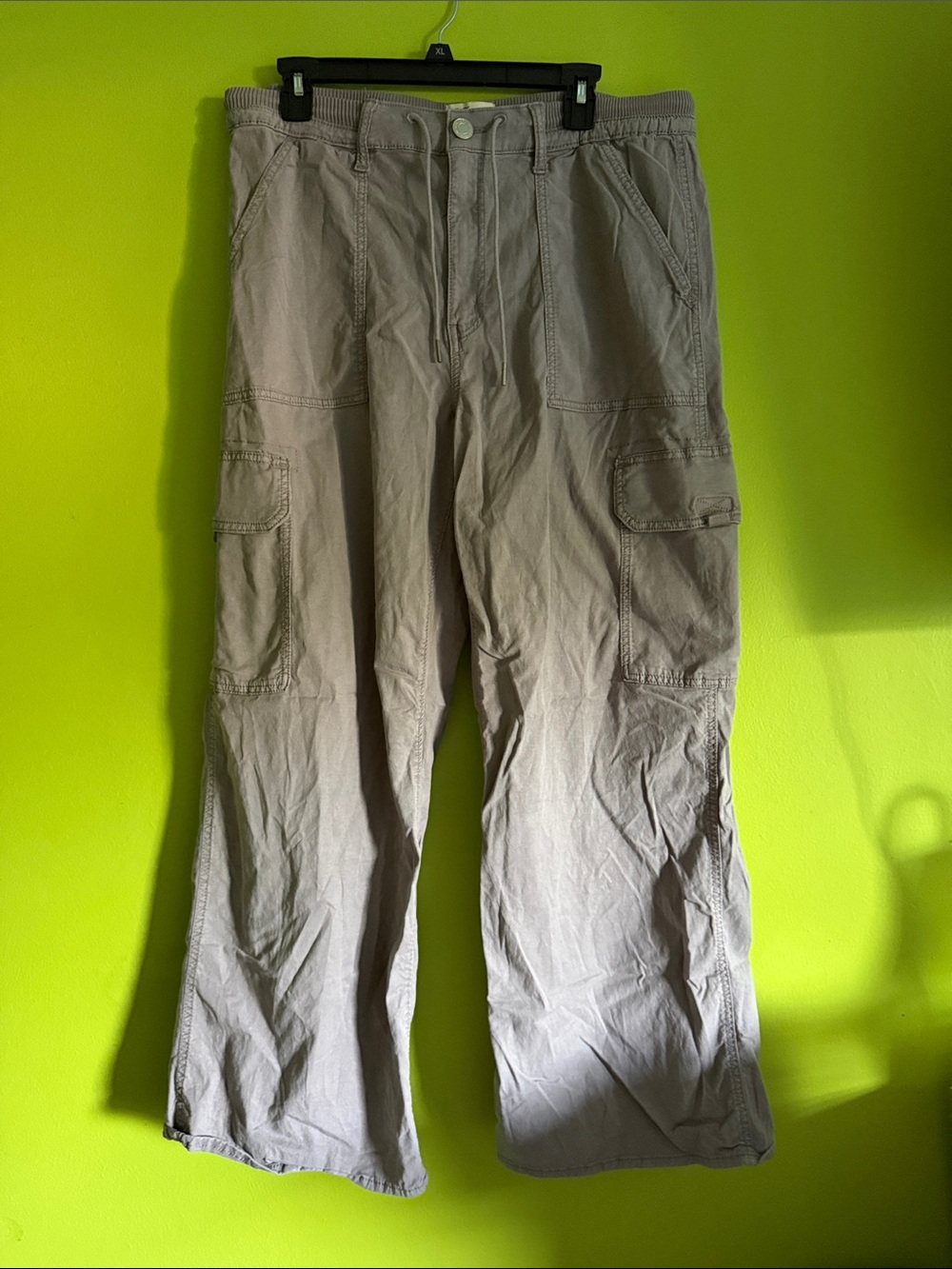 SO Dusty Purple Stretch Wide Leg Cargo Pants Size XL